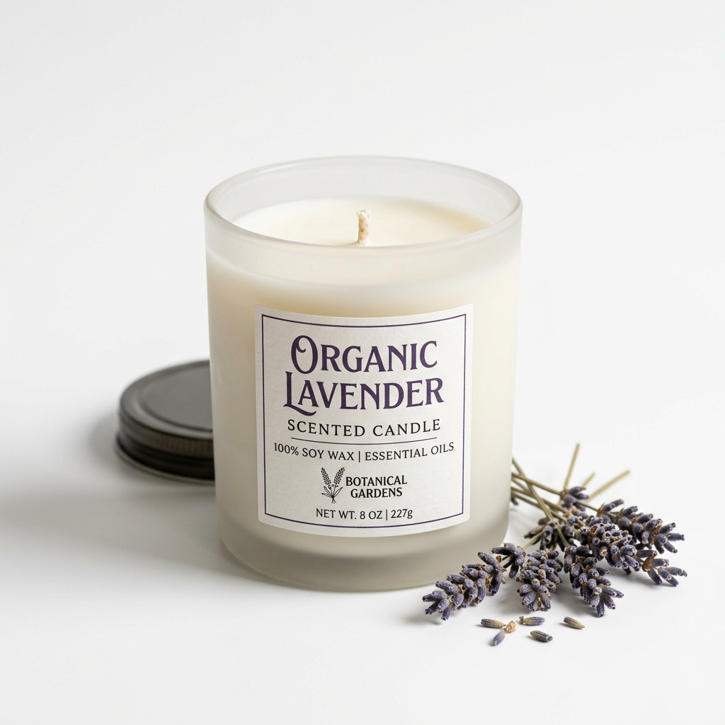 Organic Soothing Lavender Candle